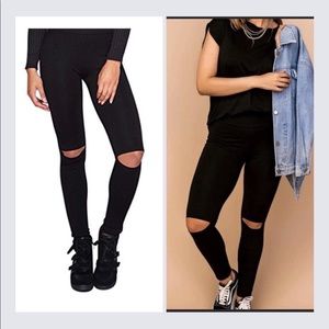 Mono B laser cut single black leggings